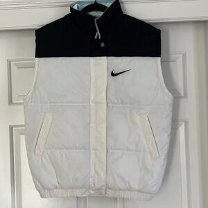 Nike Black and White Puffer Vest